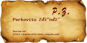 Perkovits Zénó névjegykártya